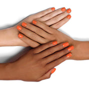 Diverse Hands with Agatha Ruiz de la Prada Nail Polish on Nails Pastel Orange