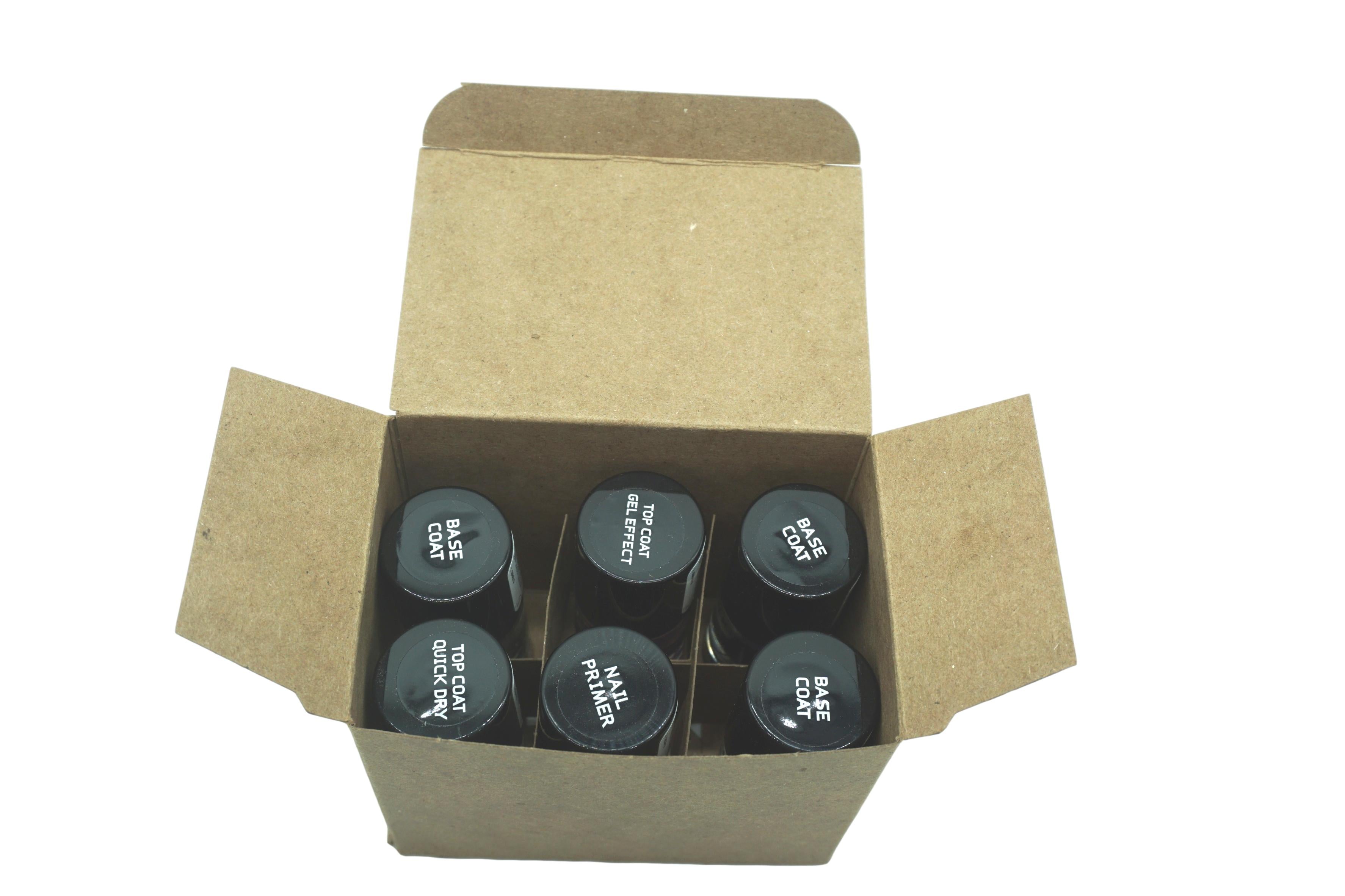 6 Compartment Empty Nail Polish Box