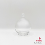 Empty Bubble Bottles - Brush - Shiny Black Cap