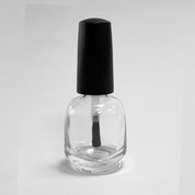 15 ML Round Bell Bottles (New) - Fan Brush - Matte Black Cap