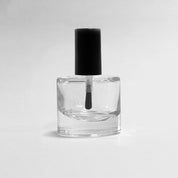 8 ML Round Wide Bottles (New) - Flat Brush - Matte Black Cap