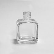 15 ML Rounded Square Thin Bottles (New) - Fan Brush - Matte Black Cap