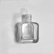 15 ML Rounded Square Thin Bottles (New) - Fan Brush - Matte Black Cap