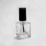 10 ML Square Small Bottles (New) - Fan Brush - Matte Black Cap