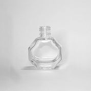 15 ML Octagon Bottles (New)  - Fan Brush - Matte Black Cap