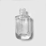15 ML Round Oval Thin Bottles (New) - Fan Brush - Matte Black Cap