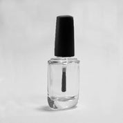 15 ML Round Oval Thin Bottles (New) - Fan Brush - Matte Black Cap
