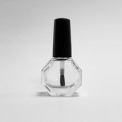 15 ML Octagon Bottles (New)  - Fan Brush - Matte Black Cap