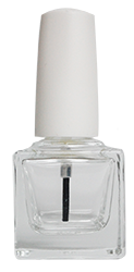 Cubic Bottle 1/2 oz Flat Brush Matte White Cap #907 176 Ct