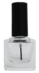 Cubic Bottle 1/2 oz Flat Brush Tall Shiny Black Cap #904 352 Ct