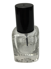 Square Mini 5 mL Bottle with Brush Black Cap #901 450 CT