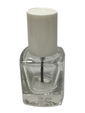 Square Mini 5 mL Bottle with Brush White Cap #902