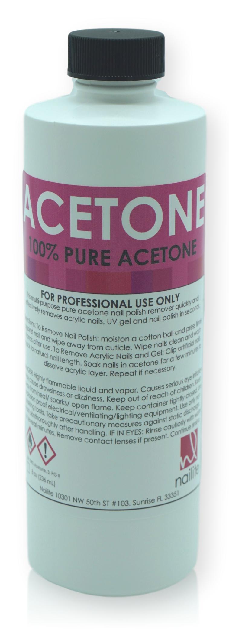 Acetone - 08 oz Bottles
