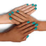 Diverse Hands with Agatha Ruiz de la Prada Nail Polish on Nails Aqua