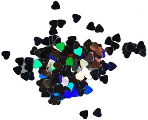 Holographic Glitter Silver Hearts - Solvent Resistant 0.25oz
