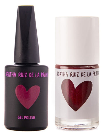 Agatha Ruiz Gel-Polish: Glitter Burgundy - GELGBY-454 DUO
