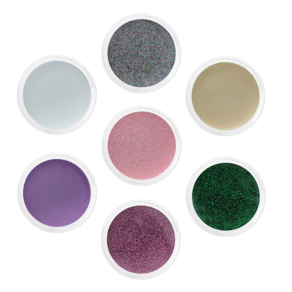 Glitter Madness - Set of 7 0.25 oz Colored Acrylic Powders