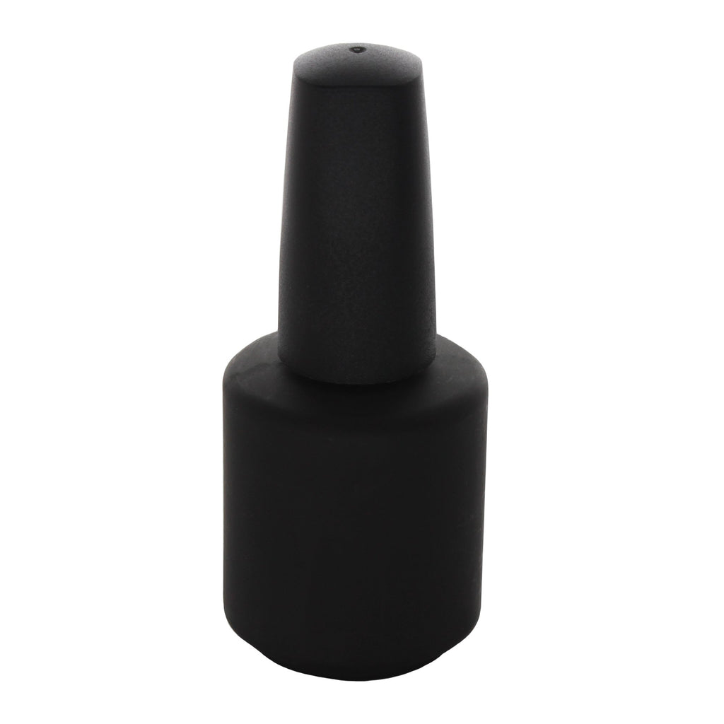 Black 1/2 oz Bottle Matte Black Cap Flat Brush #401 352 Ct