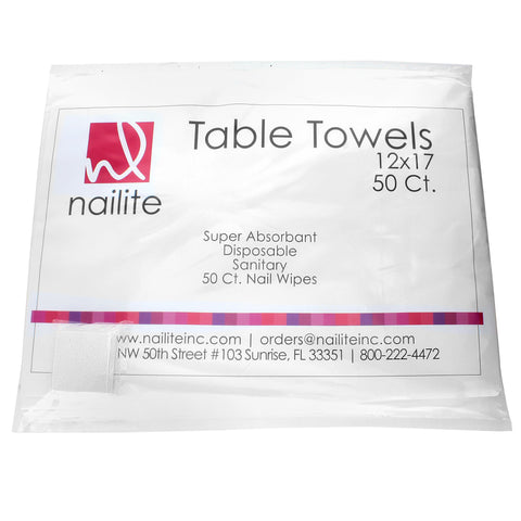 Nailite Table Towels with 50 FREE Nail Wipes