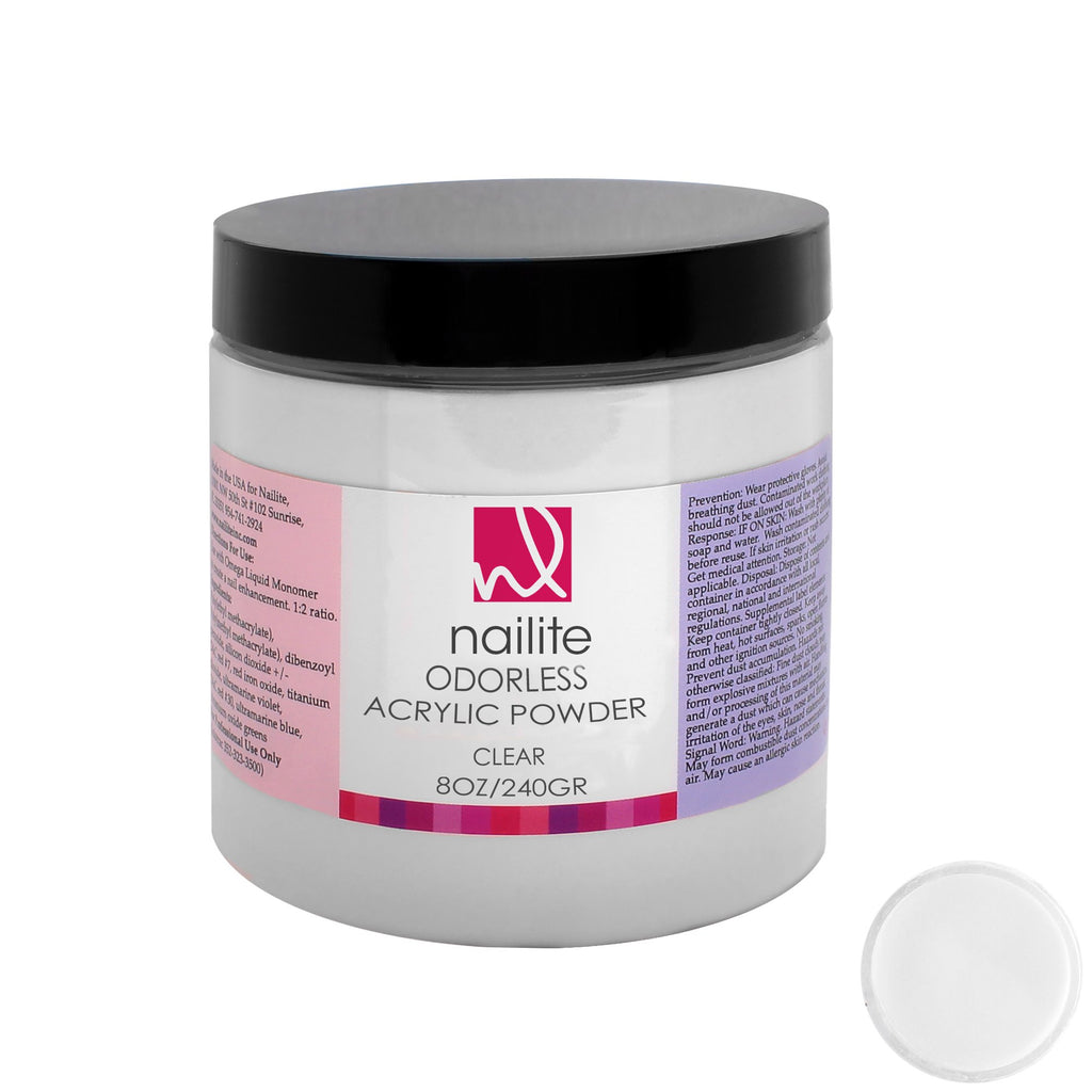 Odorless Acrylic Powder Clear 8 oz