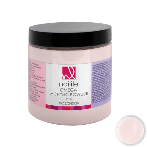 Omega Acrylic Powder Translucent Pink 8 oz