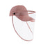 Protective & Detachable 100% Cotton Cap with Face Shield Pink (10 Count)
