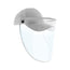 Protective & Detachable 100% Cotton Cap with Face Shield White (10 Count)
