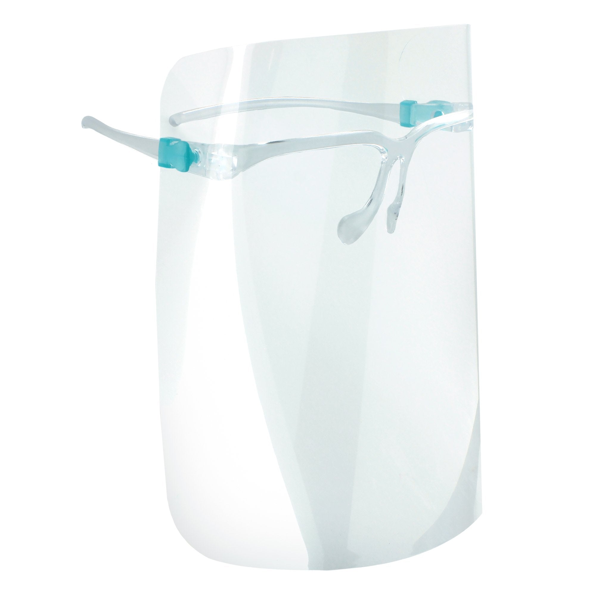Protective Plastic Face Shield Visor with Eyeglass Frame