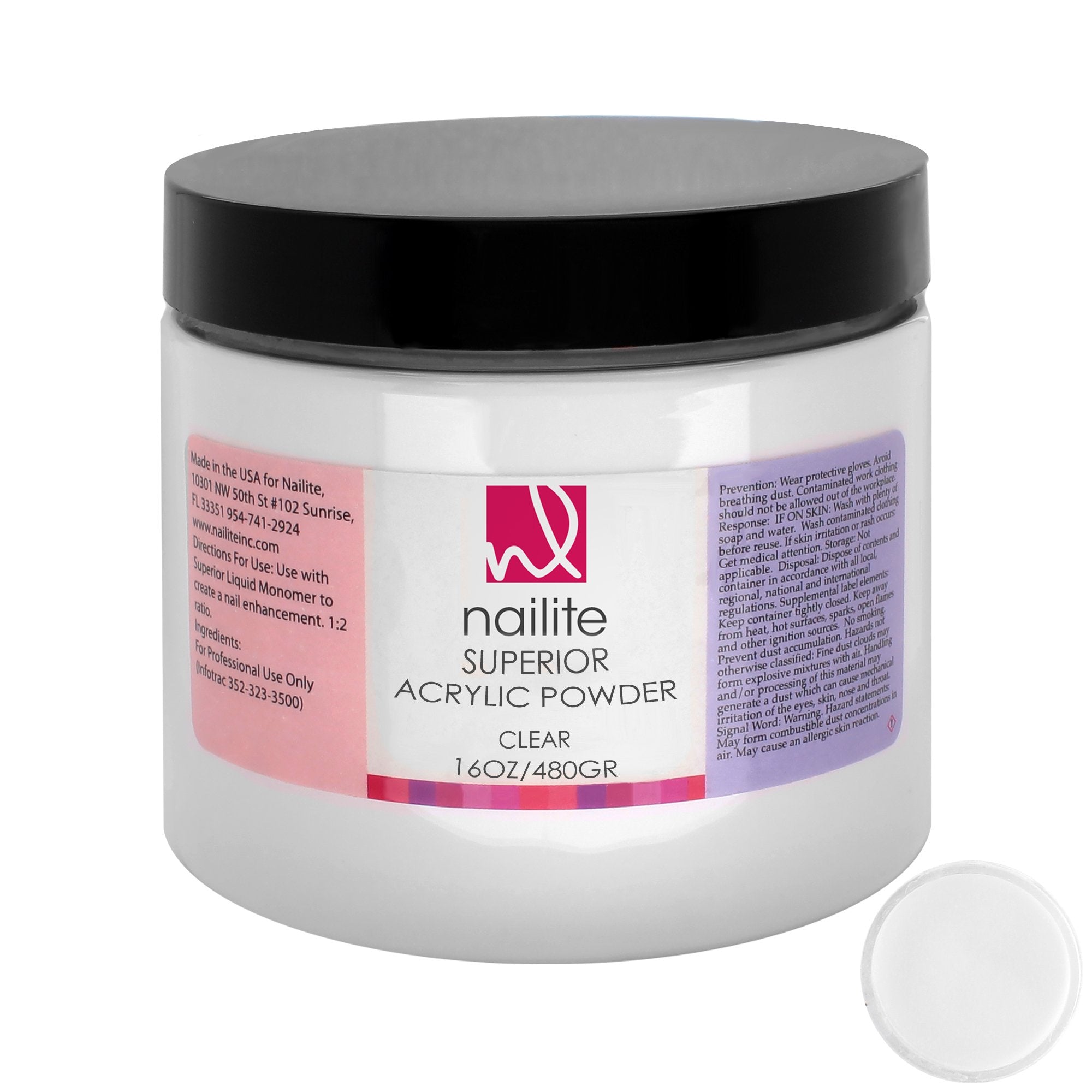 Superior Acrylic Powder Clear 16 oz